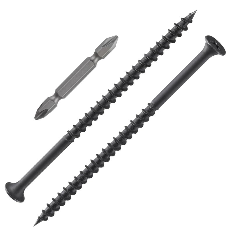 Wensilon (92 pcs)#8X3 Black Fastener Drywall Screws-Phillips with coarse Threaded tip, Black, Suitable for Drywall Slate, Wood, etc.(1 pounds) - Image 1